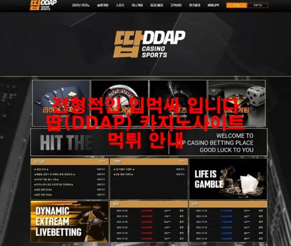 전형적인 입먹싸 입니다 땁(DDAP) 카지노사이트 먹튀 안내