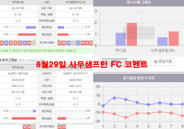 8월29일 사우샘프턴 FC 코멘트